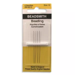 Agujas para rebordear inglesas Beadsmith, tamaño 12 - 4 agujas - Imagen 1 de 2