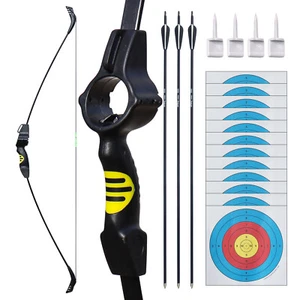 15-19LB Teens Archery Bow and Arrows Adjustable Pounds Right Hand Recurve Bow - Picture 1 of 10