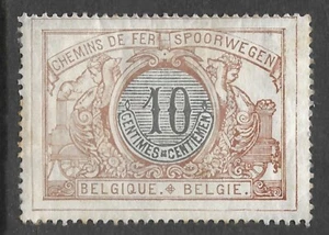 BELGIUM 1902: 10c Slate and Red Brown Parcel Post Railway MINT - Picture 1 of 1