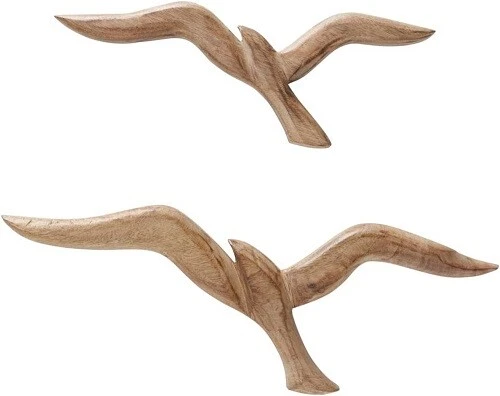 Wandobjekt Seagull, Möwe Mango Holz 2er Set - Bild 1 von 1