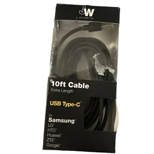 Just Wireless 10ft Type-C to USB-A Cable - Black - Picture 1 of 3