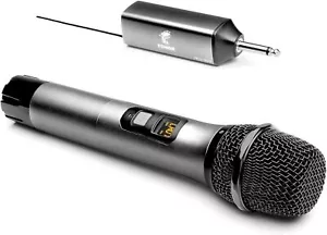 TONOR Wireless Microphone UHF Metal Cordless Mic Rechargeable Receiver 60M Range - Picture 1 of 6