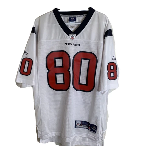 Andre Johnson Houston Texans Reebok NFL  Jersey  Men’s Size M Xl Long  Wh/Bl Cover