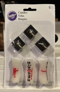 Wilton Cake Candles Graduation Diploma Black Cap Tassel Grads University School - Picture 1 of 3