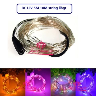  DC12V 5M 10M LED Bendable Silver Wire Fairy String Lights Tree Branch Twigs - Image 1 of 4