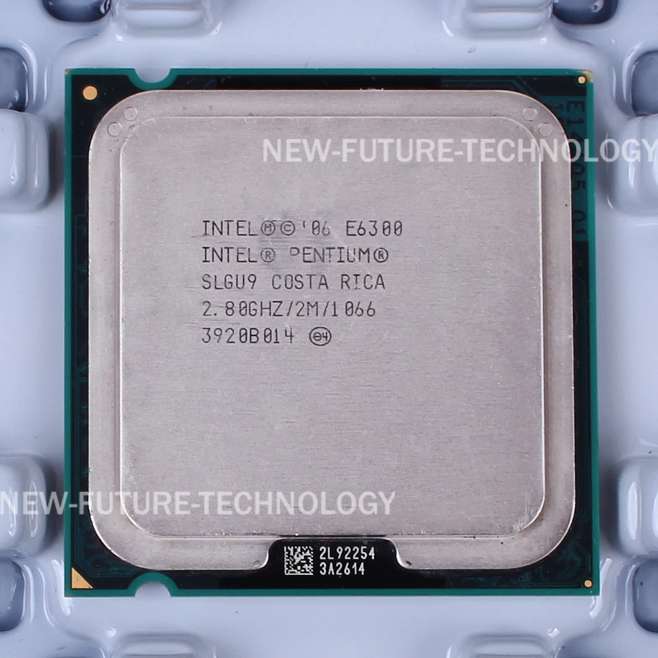 Intel Pentium Dual-Core E6300  SLGU9 Processor2.8 GHz LGA 775 CPU 800MHz 65W - Image 1 of 1