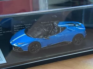 LOOKSMART LOOLS502SA Lamborghini Huracan Evo Spyder Bleu Le mans 60eme anni 1/43 - Foto 1 di 2