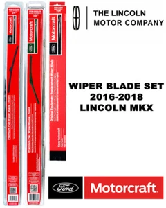 Motorcraft Premium Wiper Blades Genuine OEM Set Of 3 For Lincoln MKX 2016-2018 - Picture 1 of 2