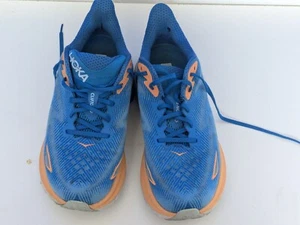 Hoka M Clifton 9, Blue/Orange, Mens Running Shoes-US 11D Mens - Picture 1 of 11
