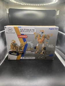 Maluvrian Ultimate Building Kit 2 Models Super Excavator & Elite Robot 389pc NEW - Picture 1 of 13