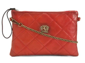 Neu Pratesi Firenze Made In Italy Leder Crossbody Kette Gesteppt Clutch Kirsche - Bild 1 von 5