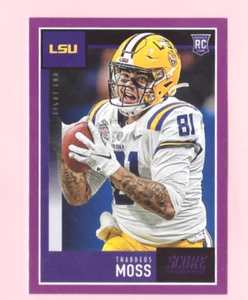 2020 Score Football THADDEUS MOSS Rookie Card Purple Parallel SP LSU Redskins - Picture 1 of 2