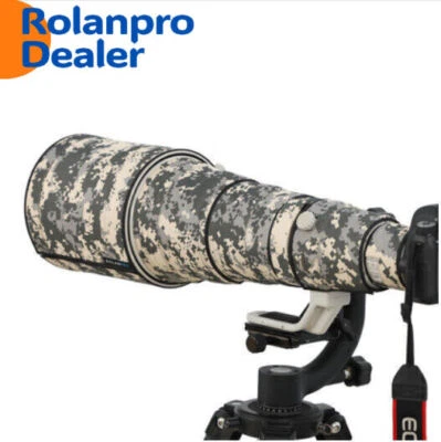 Cubierta de lente de camuflaje ROLANPRO para estuche Canon EF 600 mm F/4 L IS USM anti sacudidas I Foto 1 de 3