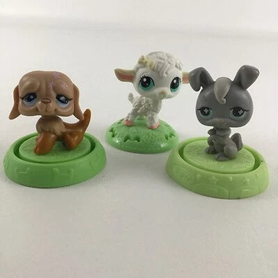 Littlest Pet Shop McDonald's Bobblehead Mini Figures Bunny Puppy Lamb Hasbro Toy - Image 1 of 4