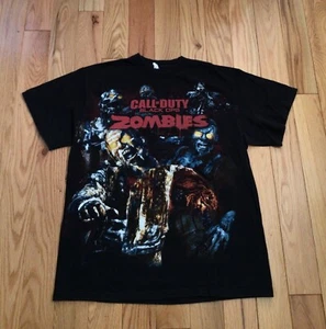 Call Of Duty Black Ops Zombies Game PlayStation Promo T Shirt Medium 2011 VTG - Picture 1 of 7