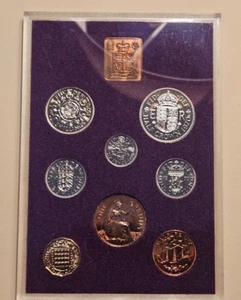 1970 Großbritannien Proof Set 8 Münzen Half Penny bis Half Crown British English - Bild 1 von 6