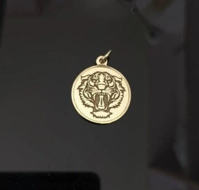 925 银狮子吊坠,狮子头项链,狮子脸项链,动物爱好者 gif — 第 1/4 张图片