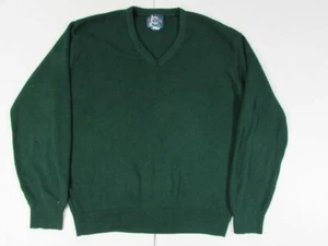 Vintage Jantzen hergestellt in den USA grün V-Ausschnitt Pullover Gr. Large Herren schöne Form! - Bild 1 von 3