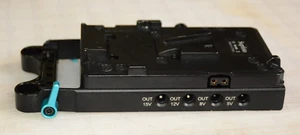 V-Mount Lock Battery Plate Power Supply Splitter Adapter with 15Mm Rod - Picture 1 of 1