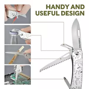 SWISS+TECH 9-IN-1 Multitool Pocket Knife Stainless Steel Tactical EDC Tool New - Picture 1 of 25