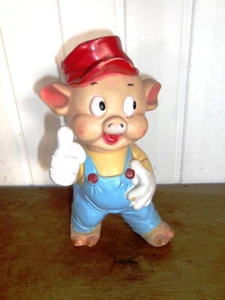 Vintage Alte Puppe NAF NAF 3 KLEINE SCHWEINCHEN 23cm DISNEY Logo Elefant LEDRA - Bild 1 von 5