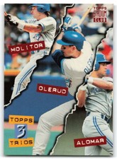 1994 Stadium Club #110 Roberto Alomar Paul Molitor John Olerud Blue Jays 2P