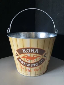 🌟Kona Brewing kultiger Hawaii Bier Eiskübel verzinktes Metallteil Favor - Bild 1 von 6