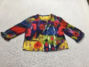 Dolcezza Simply Art Jacke Damen L Large Mehrfarbig mit Taschen Knopfleiste Kurz - Bild 1 von 12
