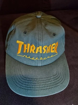 Gorra Thrasher Gorra Snap Back Verde Amarillo Cuerda Patín Para Hombre con Cordón Amarillo Foto 1 de 2