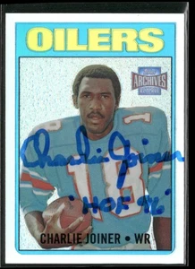 2001 Topps Archives Reserve Refracto Charlie Joiner Auto Houston Oilers #244 - Picture 1 of 2
