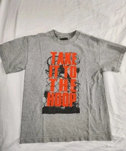 Tek Gear Boys’ T-Shirt Size XL Gray Take It to the Hoop Basketball Graphic Tee - Picture 1 of 6