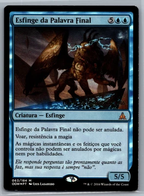MTG PORTUGUESE Prerelease Cards Sphinx of the Final Word #063/184 Promo Foil TCG - Image 1 of 2