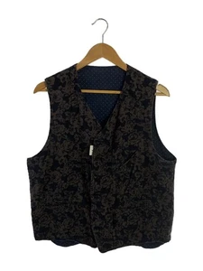 Mens Engineered Garments Engineered Garments Gilet Vest M Cotton Navy Dots - Picture 1 of 4