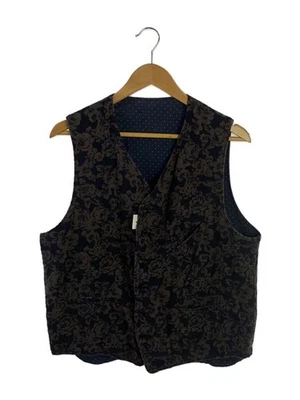 Mens Engineered Garments Engineered Garments Gilet Vest M Cotton Navy Dots - Image 1 of 4
