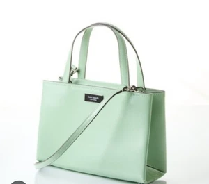 Kate Spade Sam Icon Small Tote Mint Green Spazzolato Leather Bag - Picture 1 of 8