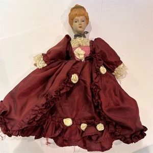 Madame Alexander 18" Vintage Porcelain Doll Blonde Victorian Dress - Picture 1 of 10