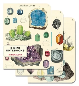Cavallini - Set of 3 Mini Notebooks - Mineralogy - Lined, Blank & Graph Interior - Bild 1 von 4