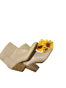 Nine West women's NW Hippie Edition leather Boho Cream Ankle Boots Size 9.5  - Picture 1 of 5