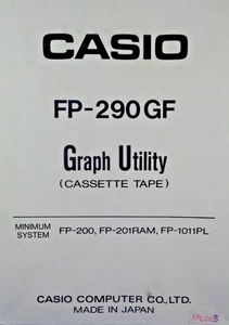 CASIO PF-200 -- FP-290GF / GRAPH UTILITY (CASSETTE TAPE) - Bild 1 von 3