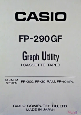 CASIO PF-200 -- FP-290GF / GRAPH UTILITY (CASSETTE TAPE) - Bild 1 von 3