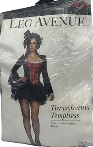 Transylvania Temptress Adult Women's Alluring Costume - Black/Red - M/L - 8/14 - Picture 1 of 1