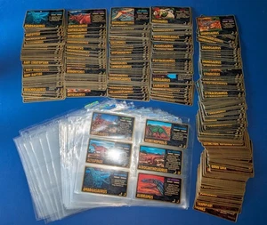 1996 Dino Hunt Lot - 307 Gold Border Cards &28 Ultra Pro Binder Sleeves - Picture 1 of 6