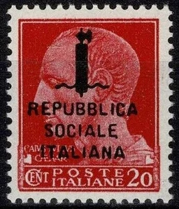 1944 REPUBLIC SOCIAL R.S.I. SASS 495/A VERONA MNH BOLAFFI - COLLA MF122227 - Picture 1 of 3