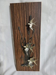 MCM Retro Madera Plástico Golondrinas y Colas de Gata Colgante de Pared Años 60 - Imagen 1 de 7