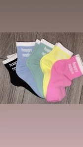 Happy Nation Girls 5 Pk Socks Quarter Size Small 7/8 New In Packaging  - Picture 1 of 3