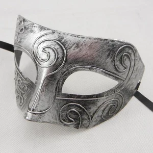 Halloween Cosplay Man Boy Half Face Mask Masquerade Party Bar Atmospheric Props - Picture 1 of 34