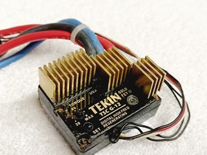 VINTAGE RC TEKIN TSC G-12 GOLD FET II ESC / AUTO CAMION BUGGY TESTATO E FUNZIONANTE RARO - Foto 1 di 7