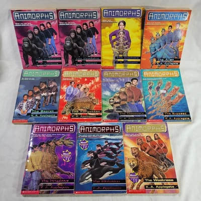 Animorphs Book Lot of 11 Books Vintage Paperbacks 1990s Applegate Scholastic Foto 1 de 4