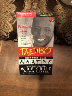 Original Billy Blanks Tae Bo Workout 4 Pack VHS Tapes New Sealed 1998 - Image 1 of 4