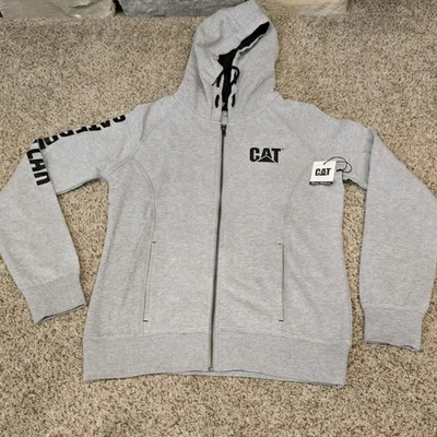 Sudadera con Capucha Cat-Catapillar Gris Cremallera Para Mujer Talla S ¡Nueva! Foto 1 de 4